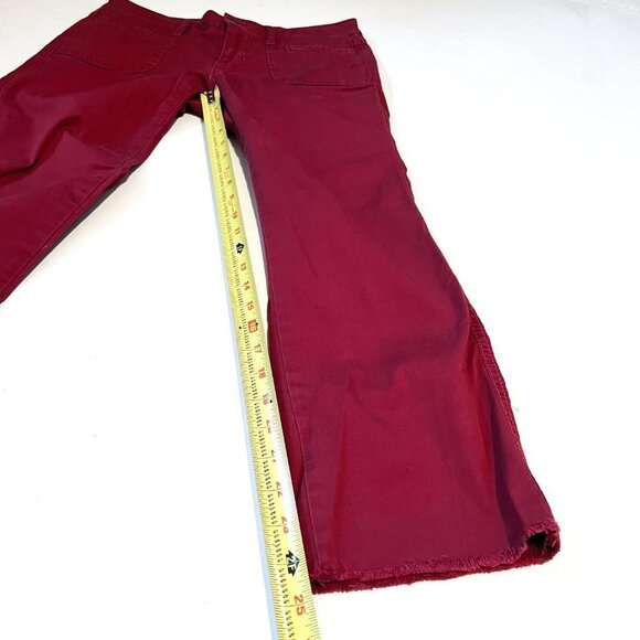Gap Stretch raw hem ankle cranberry red jean pants size 4 - Picture 11 of 11